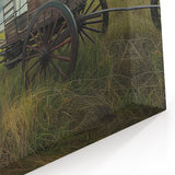 Rustic Horse-Drawn Wagon Wall Art - Vintage Service Vehicle Canvas Print