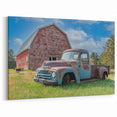 Rustic Farm Truck and Barn - Vintage Country Truck Wall Art Print
