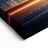 Futuristic White Truck Wall Art - Sleek Modern Highway Truck Print