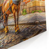 Charming Horse Carriage Wall Art - Vintage Service Vehicle Street Scene