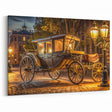 Elegant Horse Carriage at Night - Vintage Service Vehicle Wall Art