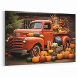 Autumn Harvest Truck - Festive Pumpkin Decor Classic Truck Wall Art