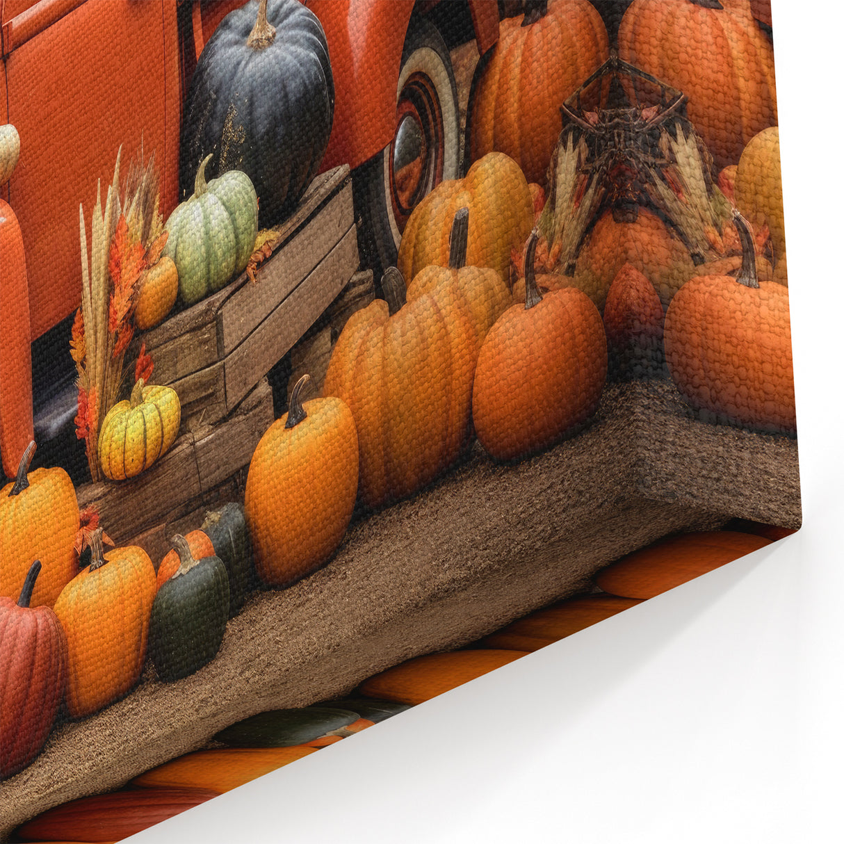 Autumn Harvest Truck - Festive Pumpkin Decor Classic Truck Wall Art