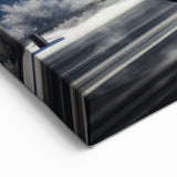 Red Semi Truck on Winter Road - Bold Truck Canvas Wall Art for Decor