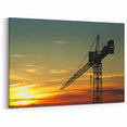 Construction Crane Art Print - Industrial Wall Decor for Office Spaces