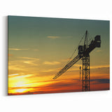 Construction Crane Art Print - Industrial Wall Decor for Office Spaces