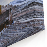 Vintage Bulldozer Wall Art - Winter Construction Scene Canvas Print