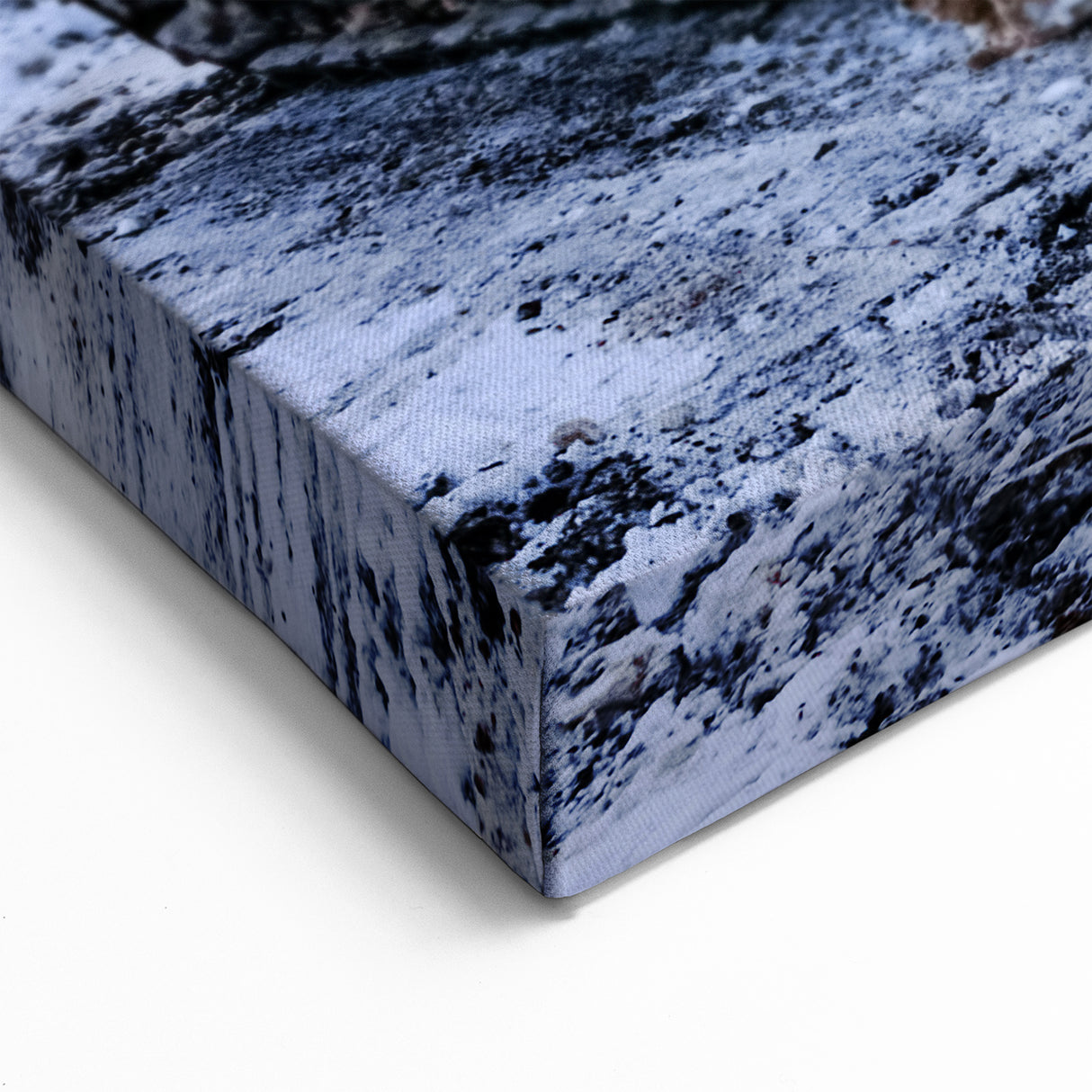 Vintage Bulldozer Wall Art - Winter Construction Scene Canvas Print