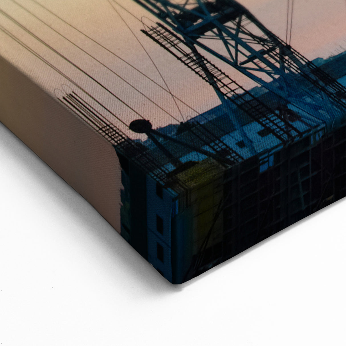 Urban Construction Cranes Art Print - Industrial Cityscape Wall Decor