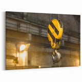 Industrial Crane Hook Wall Art - Heavy Equipment Close-Up Canvas Print