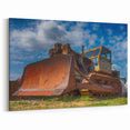 Rustic Bulldozer Wall Art - Vintage Industrial Machinery Canvas Print