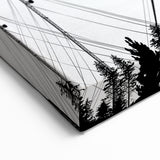 Monochrome Construction Cranes Art - Industrial Silhouette Canvas Print