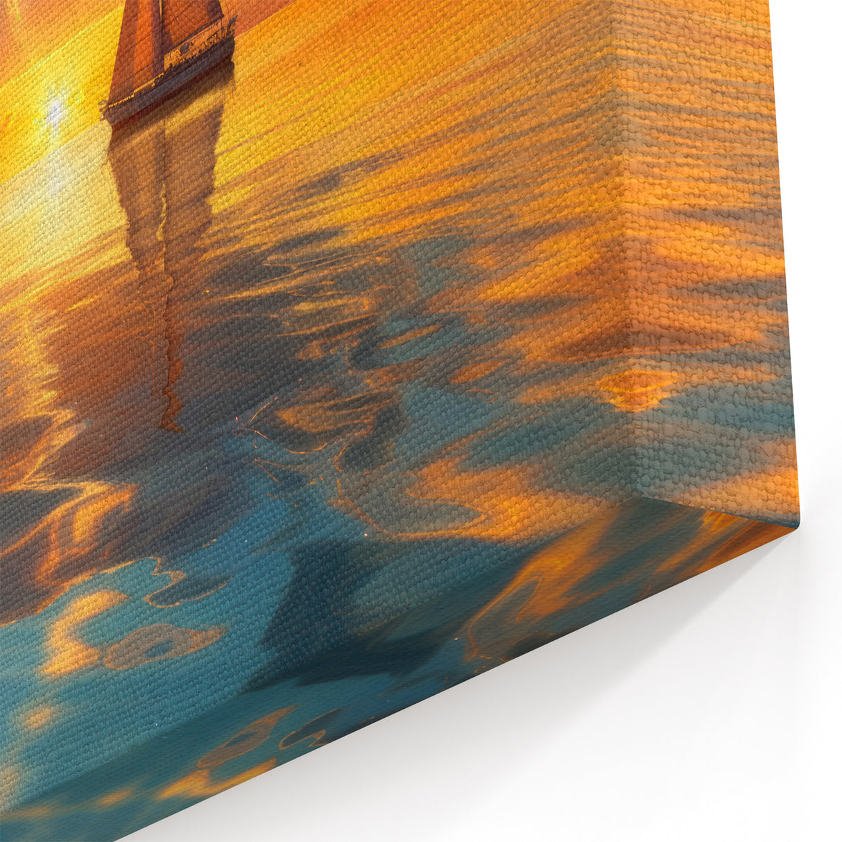 Sunset Serenity - Nautical Canvas Art | Tranquil Sailboat Print