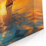 Sunset Serenity - Nautical Canvas Art | Tranquil Sailboat Print