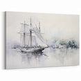 Watercolor Harbor - Nautical Canvas Art | Elegant Sailboat Print