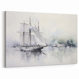 Watercolor Harbor - Nautical Canvas Art | Elegant Sailboat Print