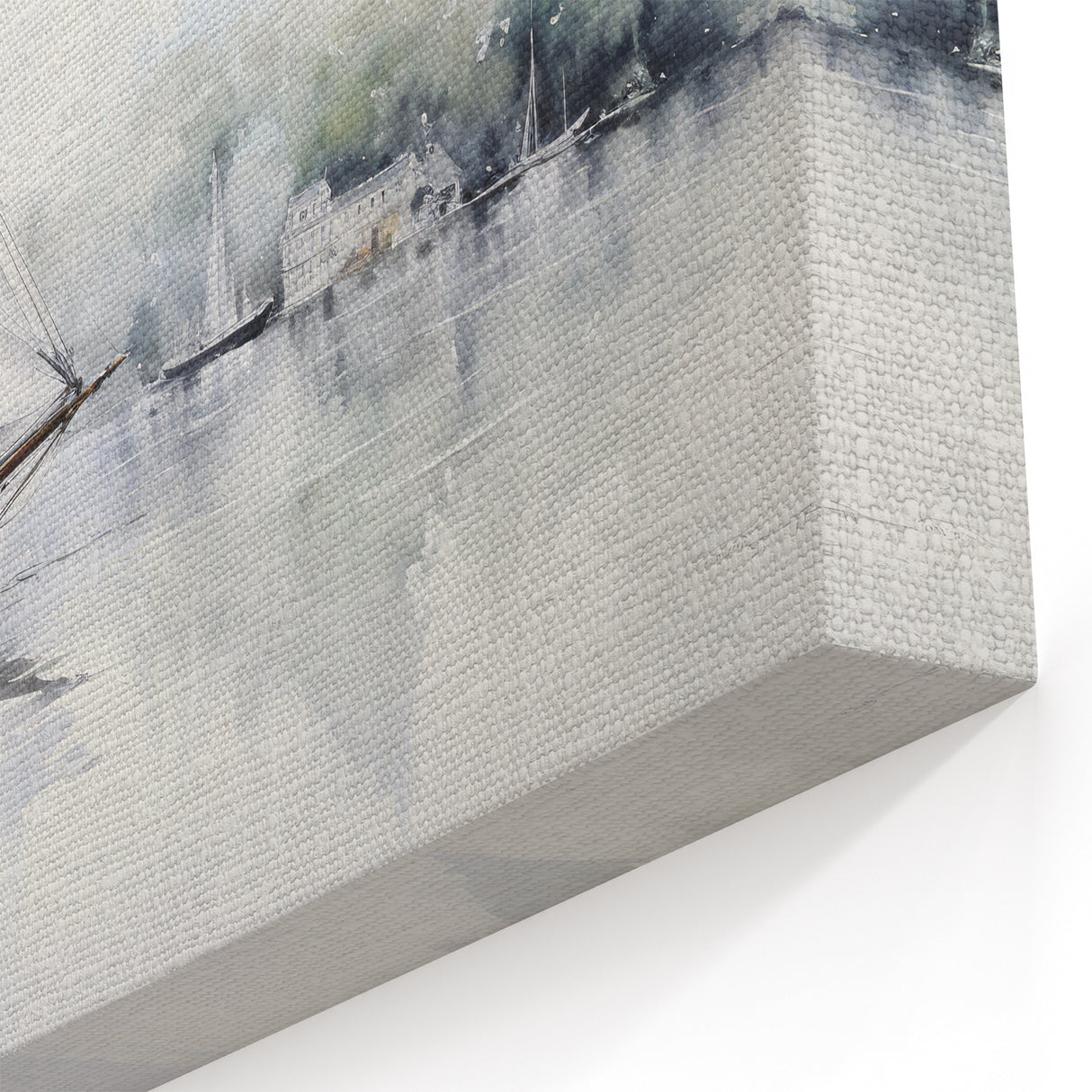 Watercolor Harbor - Nautical Canvas Art | Elegant Sailboat Print