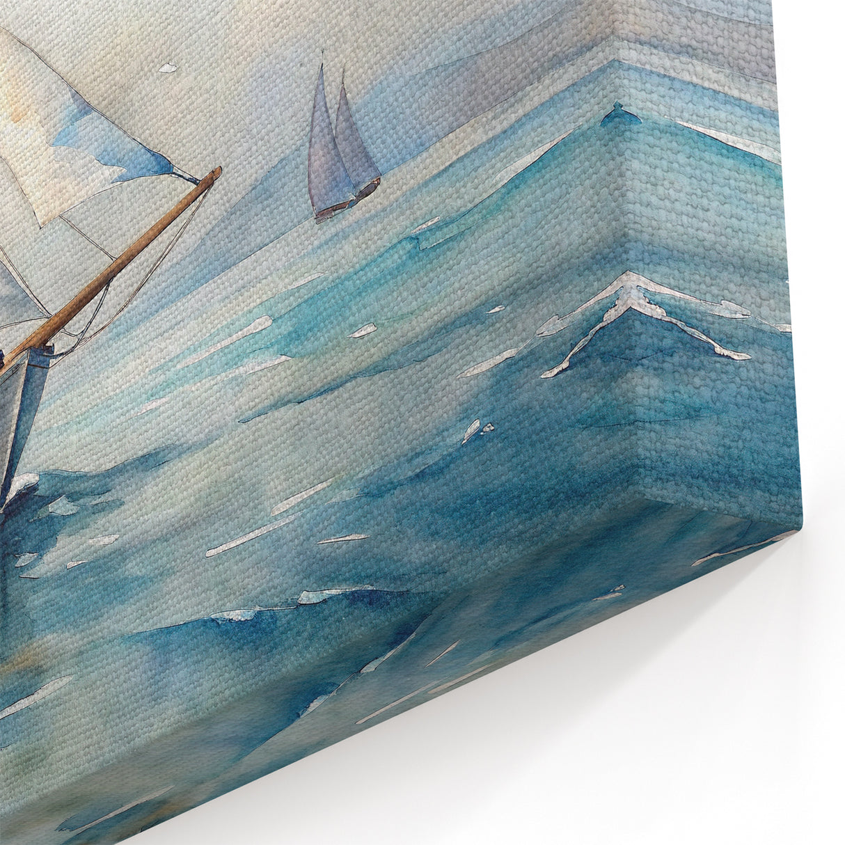 Ocean Breeze - Nautical Canvas Art | Watercolor Sailboat Print