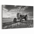 Vintage Tractor in Black and White - Heavy Equipment Wall Art Print