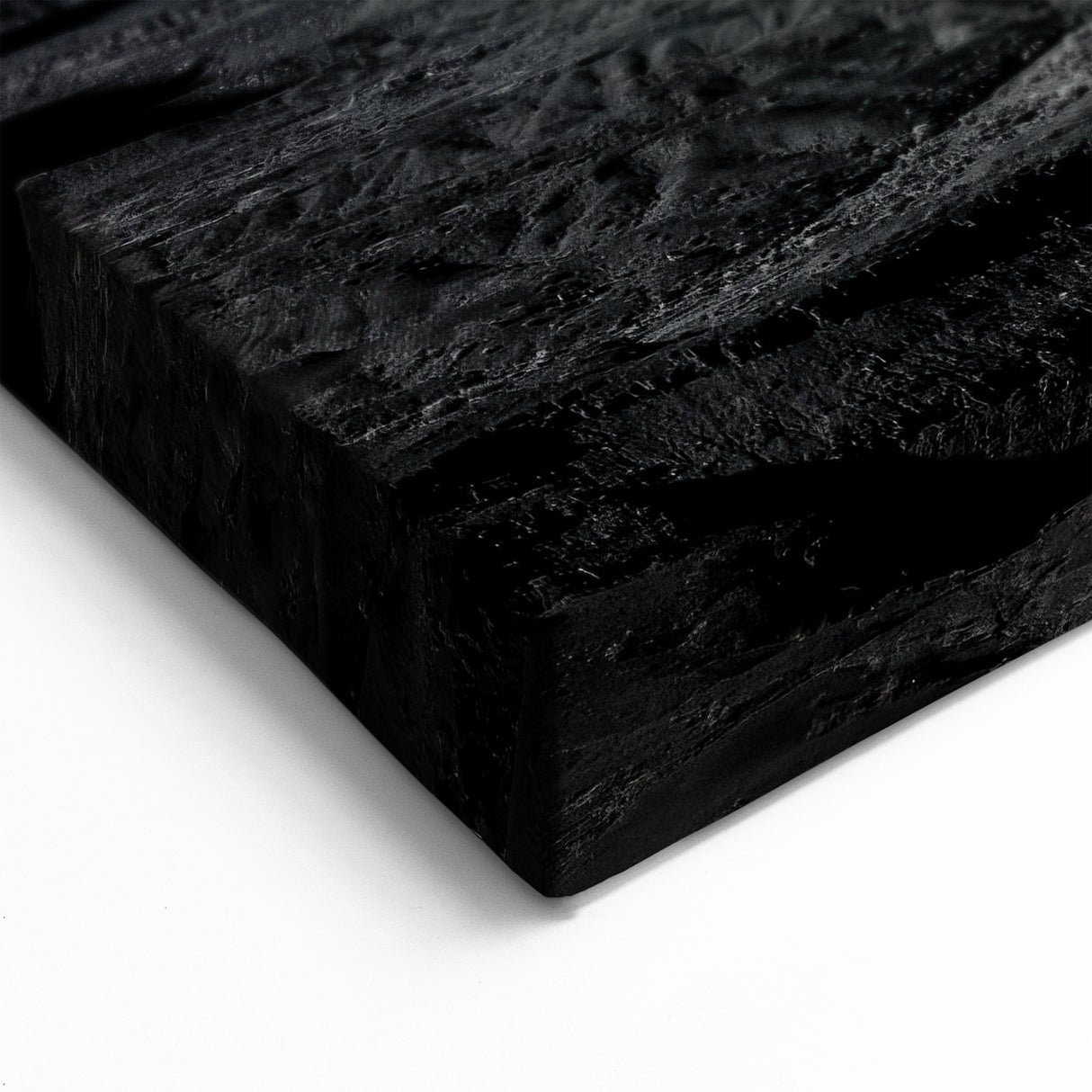 Monochrome Desert Valley Wall Art - Dramatic Black and White Print