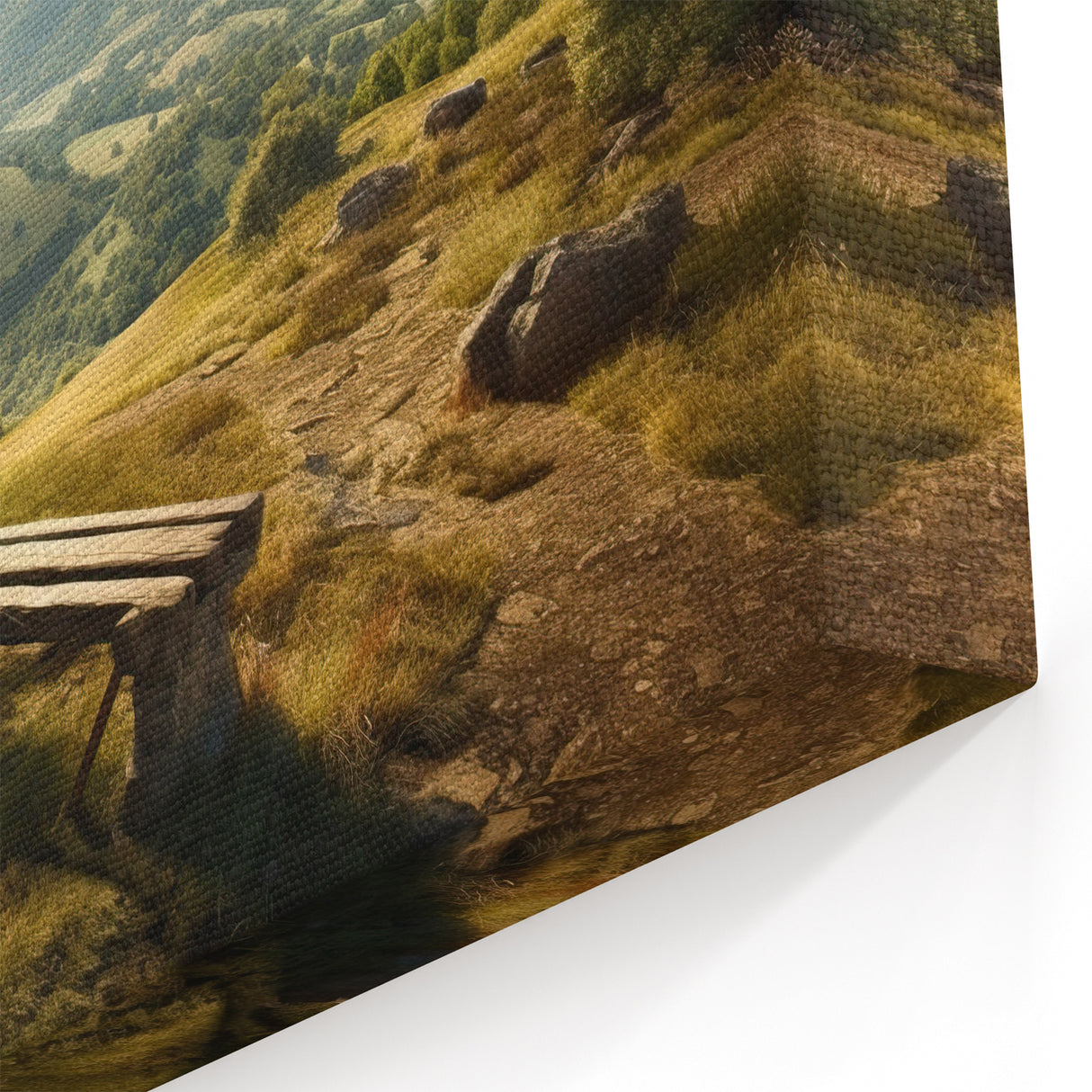 Serene Mountain Valley Wall Art - Peaceful Landscape Canvas Print