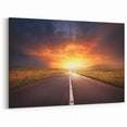Sunset Road Wall Art - Dramatic Pathway Leading into the Horizon