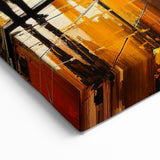 Vibrant City Nightscape Wall Art - Colorful Reflections on Wet Streets