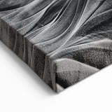 Abstract Monochrome Valley Wall Art - Black and White Landscape Print