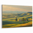 Rolling Hills Valley Wall Art - Serene Pastoral Landscape Canvas Print