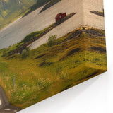 Scenic Valley Landscape Wall Art - Serene Mountain Valley Canvas Print