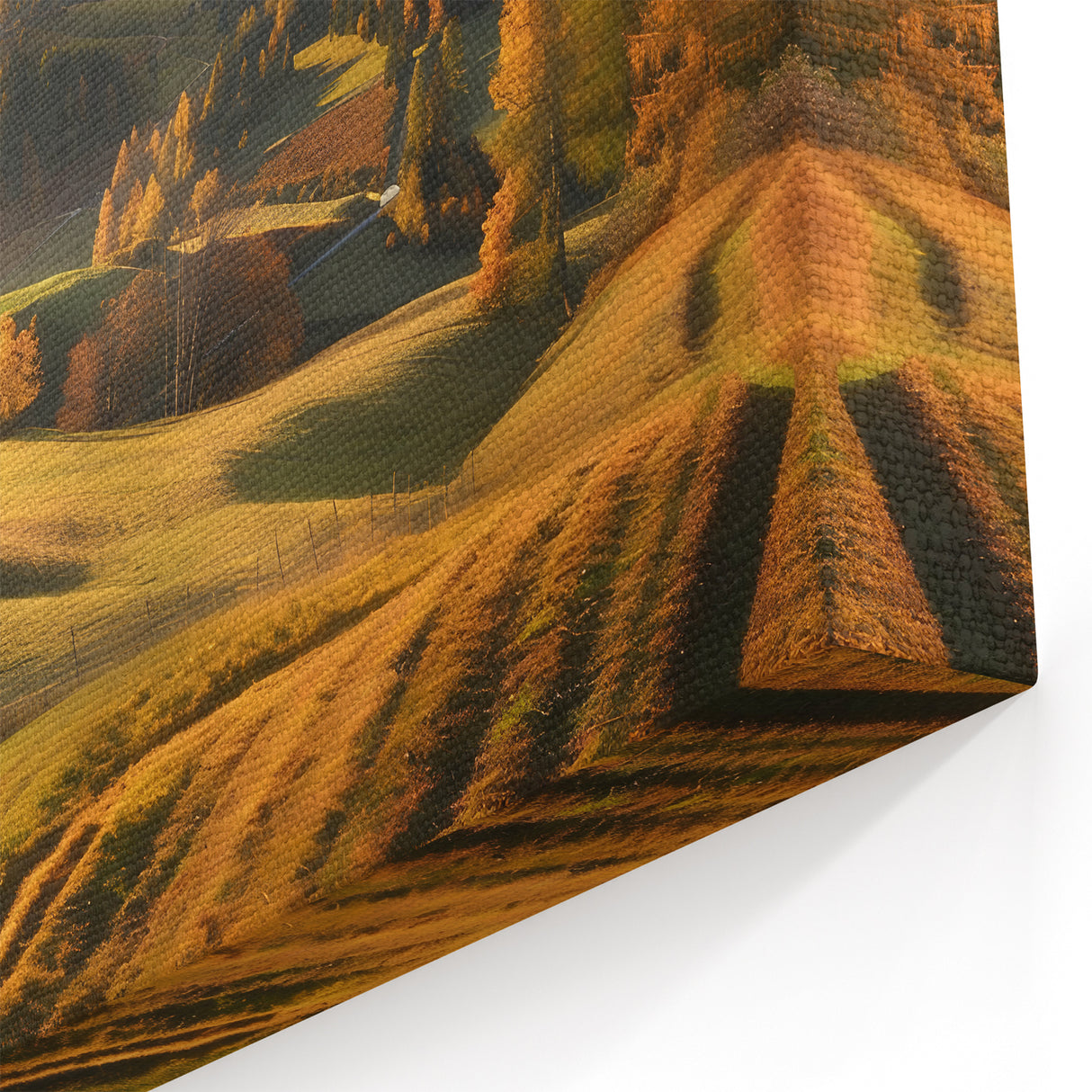 Tranquil Mountain Valley Wall Art - Beautiful Autumn Valley Canvas Print