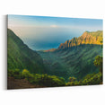 Serene Coastal Valley Wall Art - Scenic Mountain Valley Canvas Print