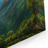Serene Coastal Valley Wall Art - Scenic Mountain Valley Canvas Print