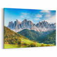 Majestic Mountain Valley Wall Art - Alpine Landscape Canvas Print