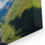 Majestic Mountain Valley Wall Art - Scenic Alpine Landscape Print