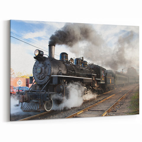 Classic Steam Train Wall Art - Locomotive Print for Train Enthusiasts