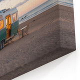 Vintage Caravan Wall Art - Retro RV Canvas Print for Coastal Retreat