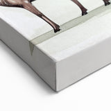 Winter Forest Caravan Art - Retro Camper Van with Wildlife Scene