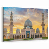 Stunning Architectural Domes Canvas Print - Sunset Glow Wall Art Decor
