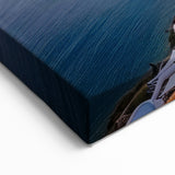 Santorini Blue Domes Canvas Print - Coastal Retreat Wall Art Decor