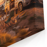 Sunset Camper Van Art - RV Wall Decor for Adventure Seekers