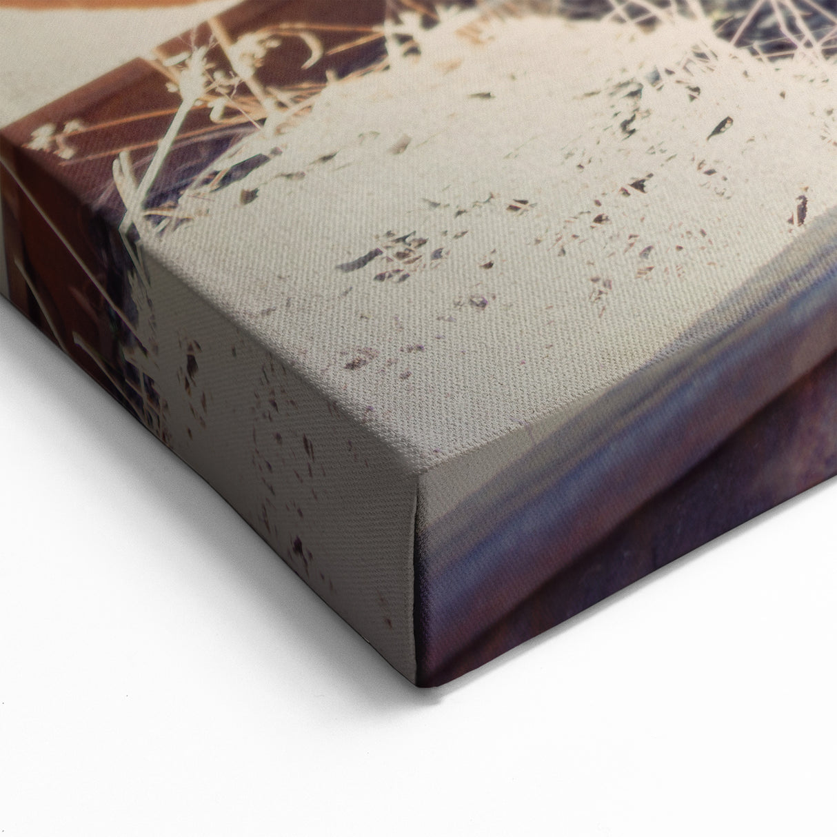 Train Wheels Close-Up Wall Art - Industrial Railroad Canvas Print