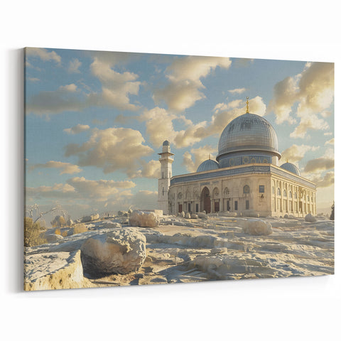 Dome of the Rock Canvas Print - Historic Architecture Wall Art Decor