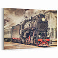 Vintage Steam Train Station Wall Art - Classic Locomotive Canvas Print