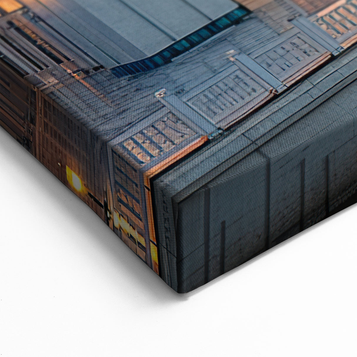 Serene Blue Domes Canvas Print - Reflective Architectural Wall Art