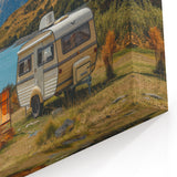 Majestic Mountain Caravan Art - Scenic RV Wall Decor for Nature Lovers