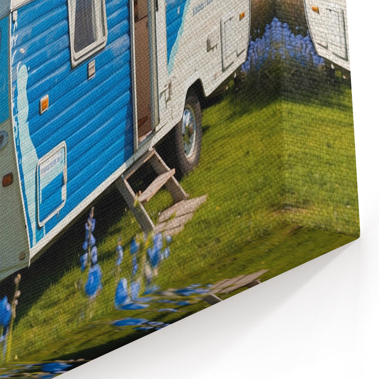 Bright Coastal Caravan Art - Vibrant RV Wall Decor for Ocean Lovers