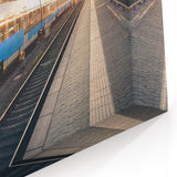 Modern Train at Sunset Wall Art - Vibrant Urban Transit Canvas Print