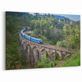 Scenic Train Over Bridge Wall Art - Nature-Inspired Railroad Canvas Print