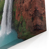 Rustic Waterfall Canvas - Natural Desert Scene Wall Art for Home Decor